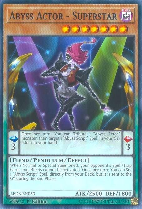 Abyss Actor - Superstar LED3-EN050 card from Legendary Duelists: White Dragon Abyss