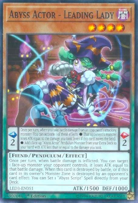 Abyss Actor - Leading Lady LED3-EN051 card from Legendary Duelists: White Dragon Abyss