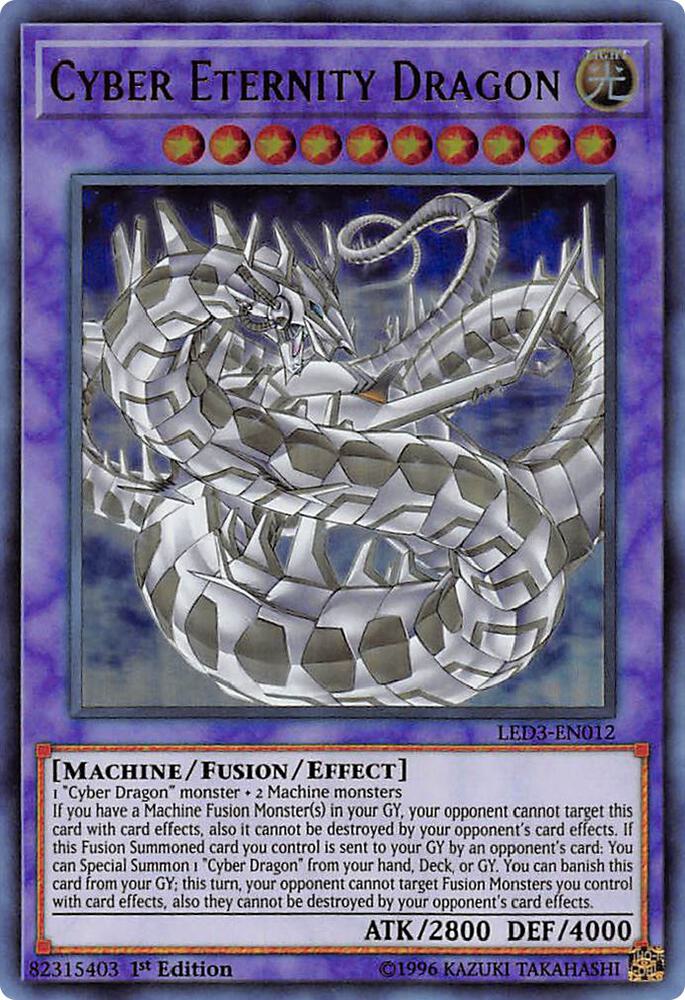 Cyber Eternity Dragon LED3-EN012 card from Legendary Duelists: White Dragon Abyss