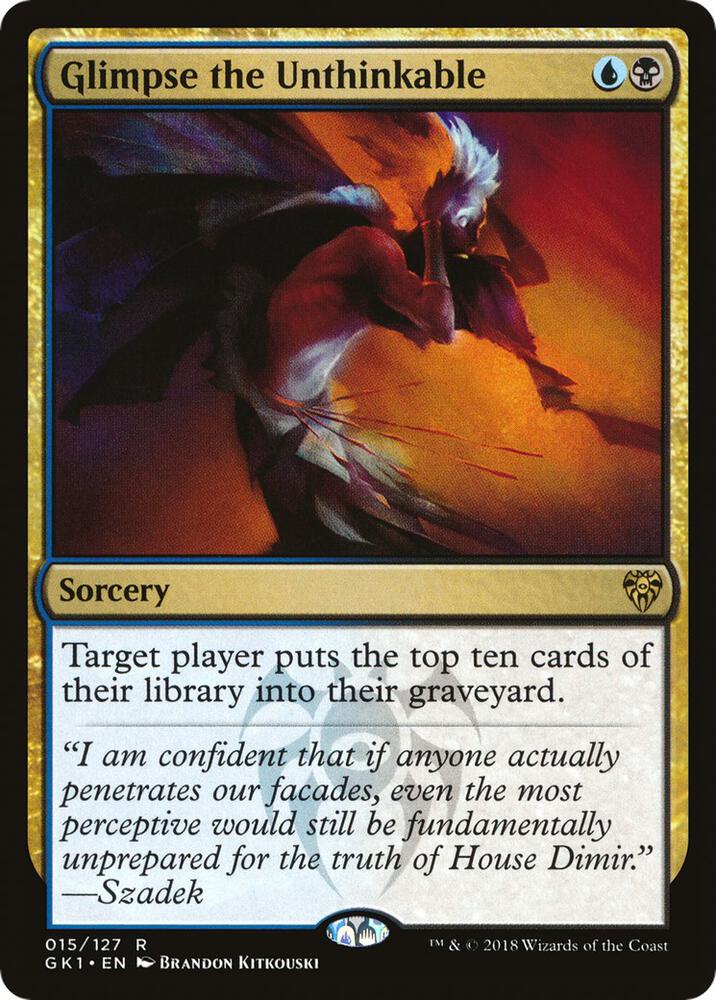Glimpse the Unthinkable 15 card from Guilds of Ravnica: Guild Kits
