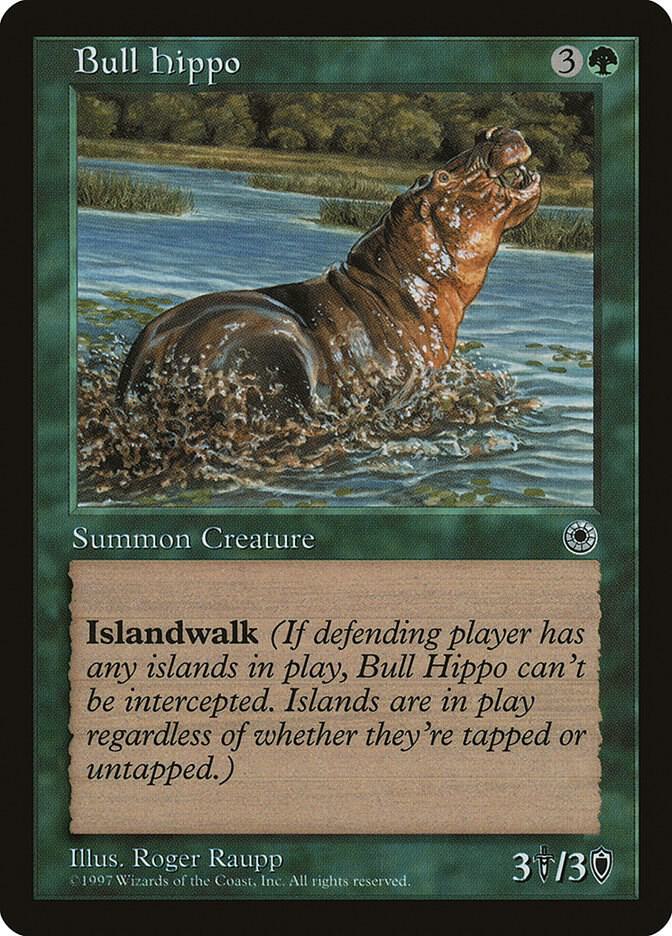 Bull Hippo (Reminder Text) card from Portal