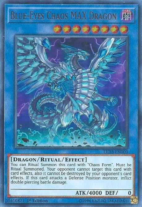 Blue-Eyes Chaos MAX Dragon LED3-EN000 card from Legendary Duelists: White Dragon Abyss