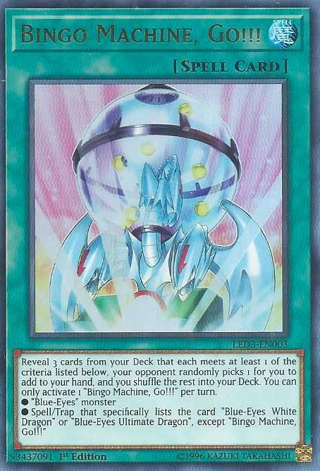 Bingo Machine, Go!!! LED3-EN003 card from Legendary Duelists: White Dragon Abyss