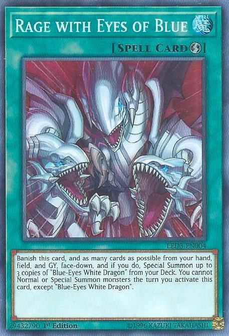 Rage with Eyes of Blue LED3-EN004 card from Legendary Duelists: White Dragon Abyss