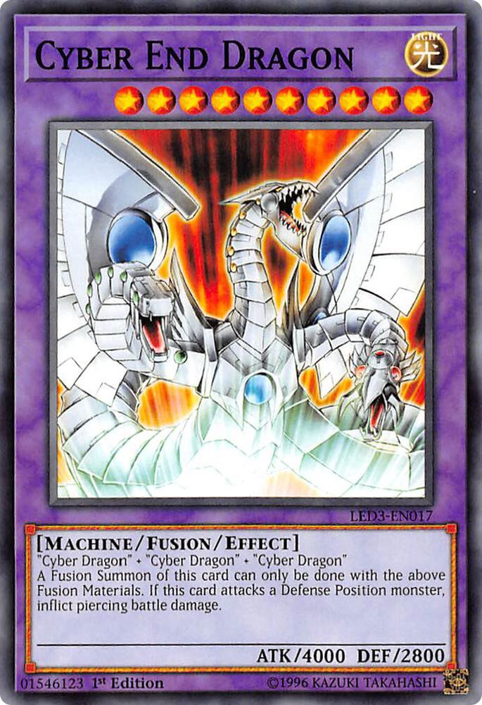 Cyber End Dragon LED3-EN017 card from Legendary Duelists: White Dragon Abyss