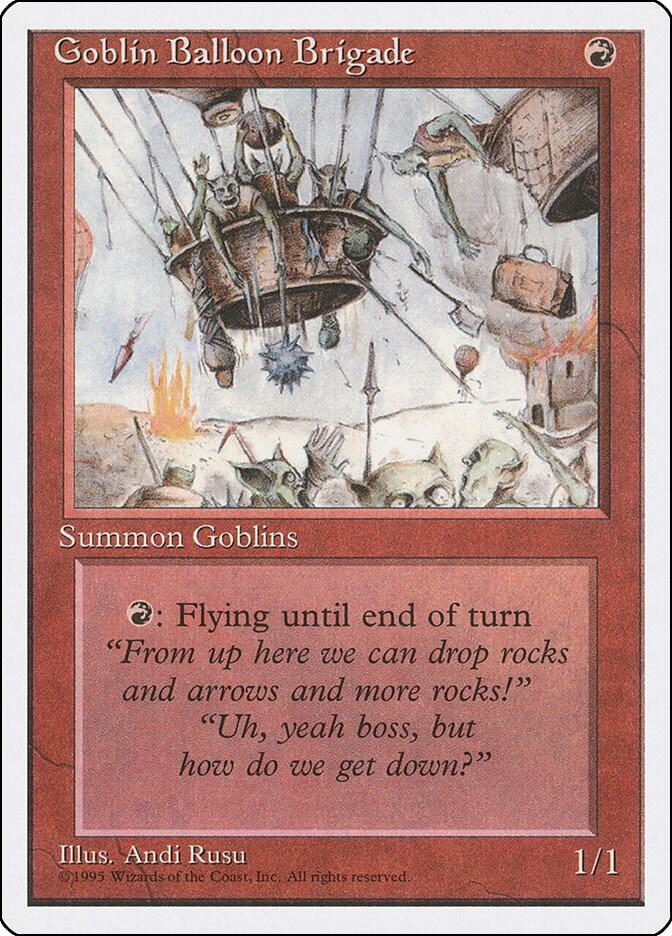 Goblin Balloon Brigade card from Fourth Edition