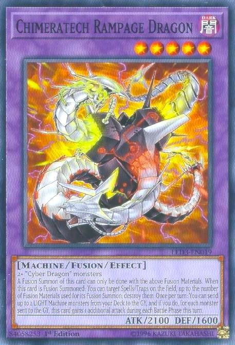 Chimeratech Rampage Dragon LED3-EN019 card from Legendary Duelists: White Dragon Abyss
