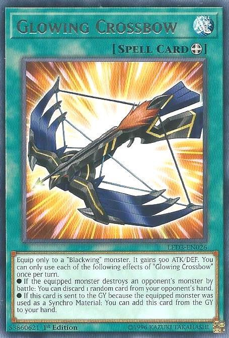 Glowing Crossbow LED3-EN026 card from Legendary Duelists: White Dragon Abyss