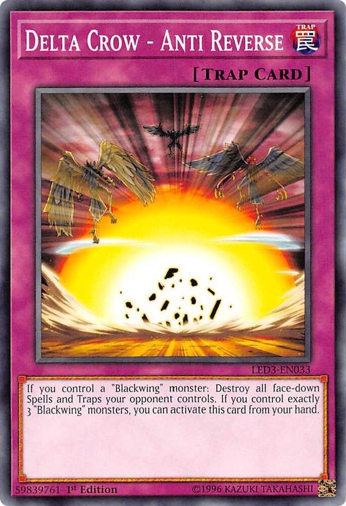 Delta Crow - Anti Reverse LED3-EN033 card from Legendary Duelists: White Dragon Abyss