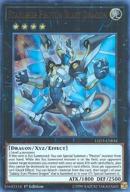 Starliege Photon Blast Dragon LED3-EN034 card from Legendary Duelists: White Dragon Abyss