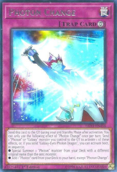 Photon Change LED3-EN038 card from Legendary Duelists: White Dragon Abyss