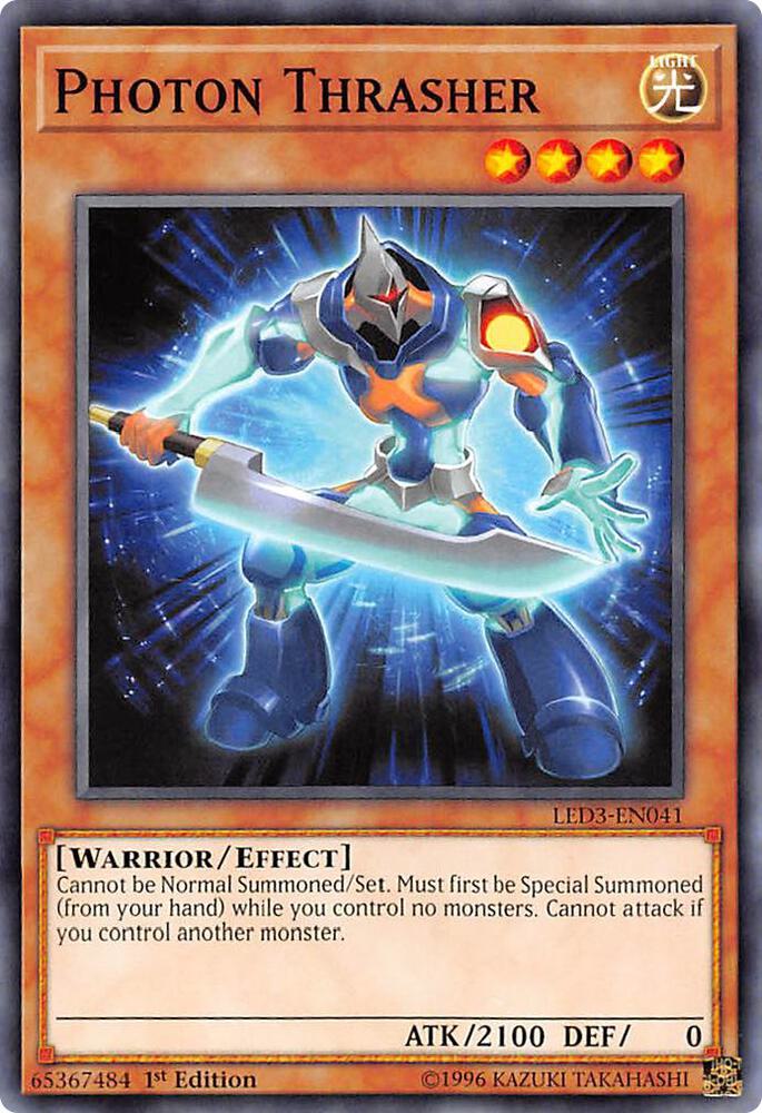 Photon Thrasher LED3-EN041 card from Legendary Duelists: White Dragon Abyss