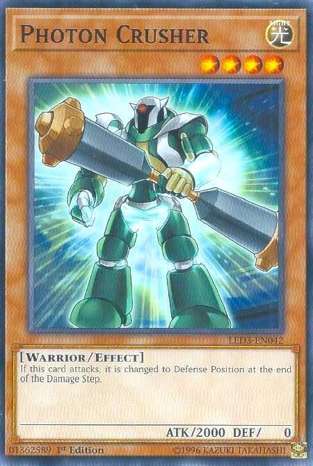 Photon Crusher LED3-EN042 card from Legendary Duelists: White Dragon Abyss