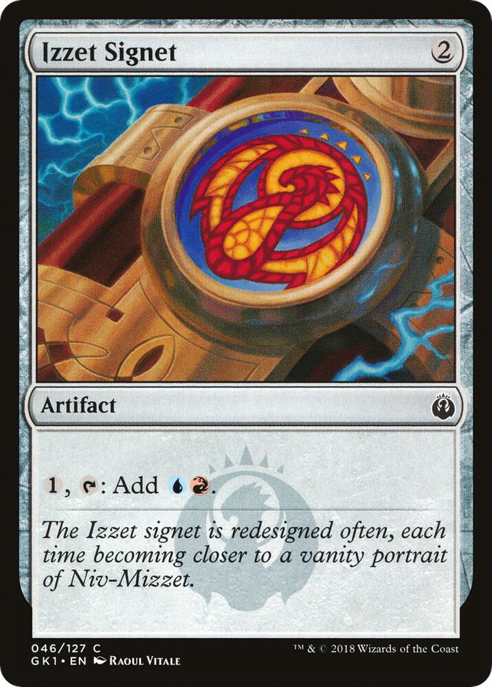 Izzet Signet 46 card from Guilds of Ravnica: Guild Kits