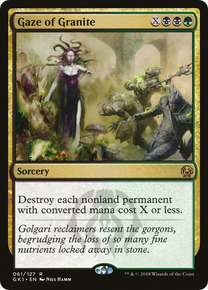 Gaze of Granite 61 card from Guilds of Ravnica: Guild Kits