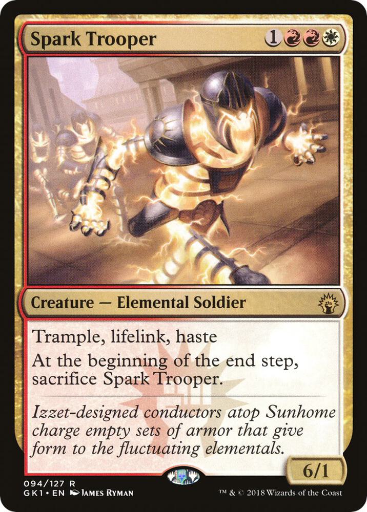 Spark Trooper 94 card from Guilds of Ravnica: Guild Kits
