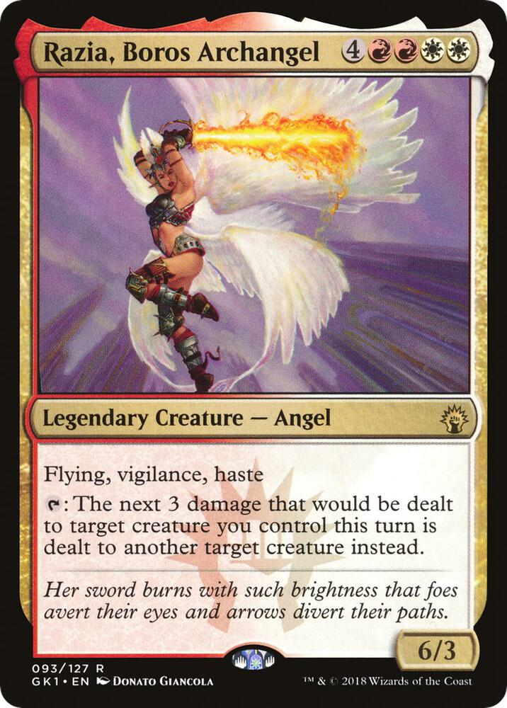 Razia, Boros Archangel 93 card from Guilds of Ravnica: Guild Kits