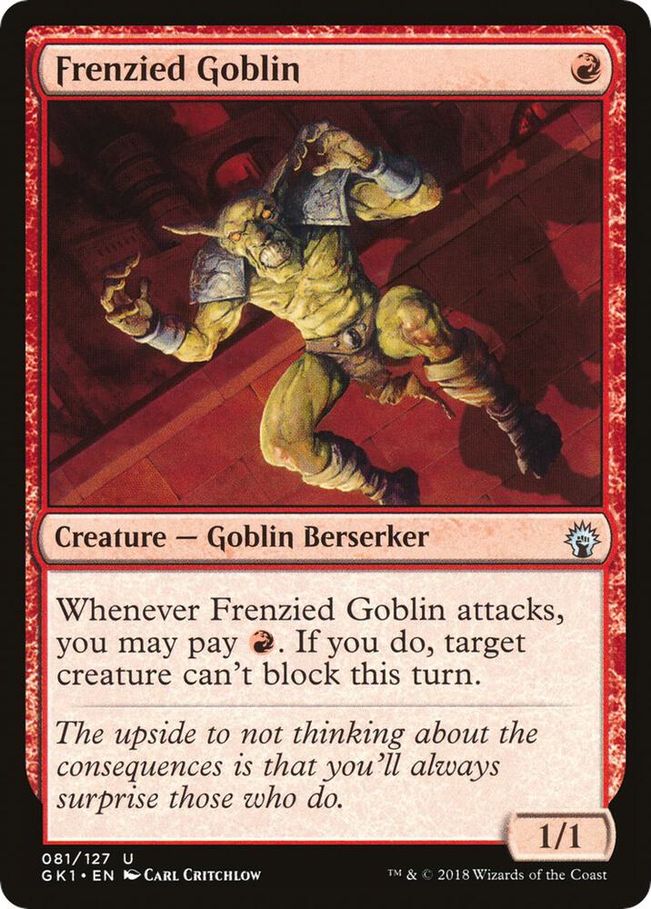 Frenzied Goblin 81 card from Guilds of Ravnica: Guild Kits