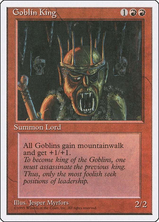 Goblin King card from Fourth Edition