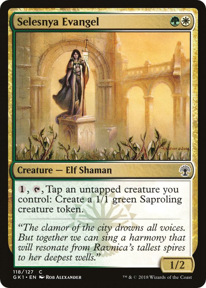 Selesnya Evangel 118 card from Guilds of Ravnica: Guild Kits