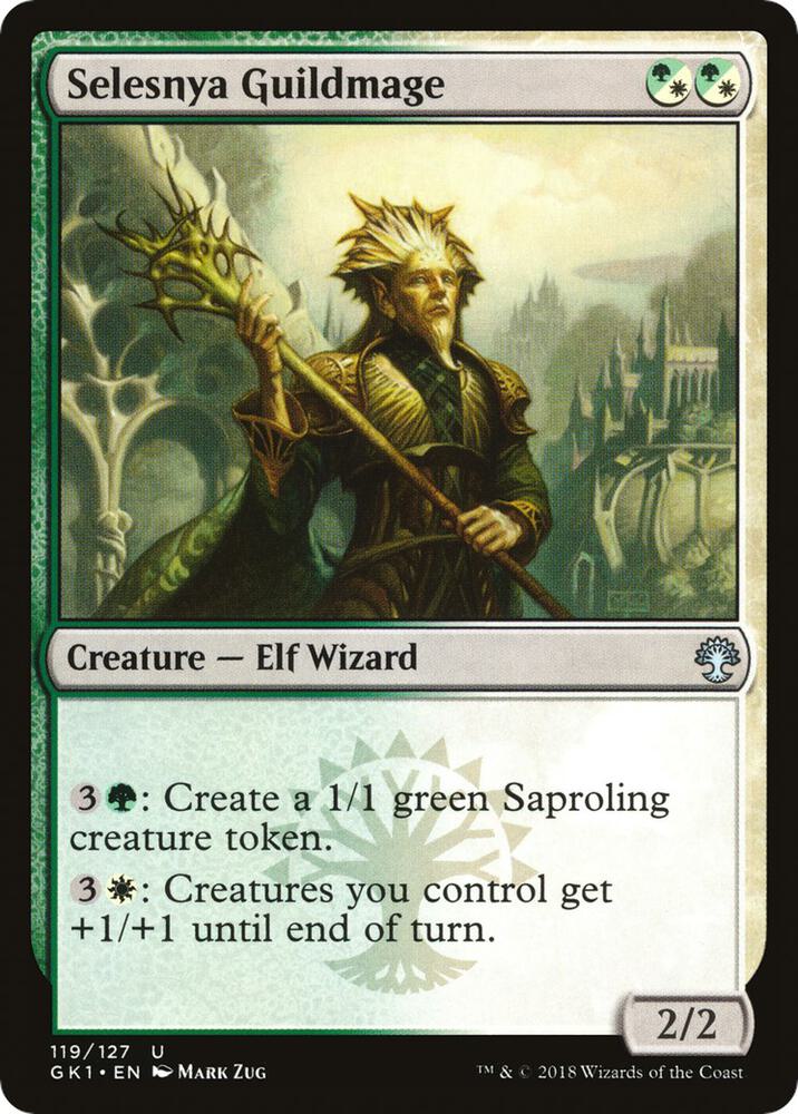 Selesnya Guildmage 119 card from Guilds of Ravnica: Guild Kits