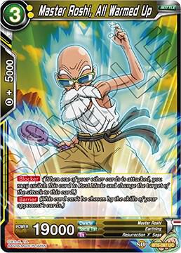 Master Roshi, All Warmed Up BT5-087 card from Miraculous Revival