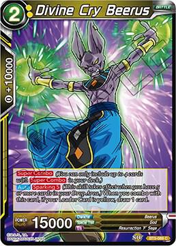 Divine Cry Beerus BT5-089 card from Miraculous Revival