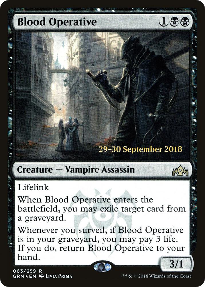 Blood Operative 63 card from Prerelease Cards
