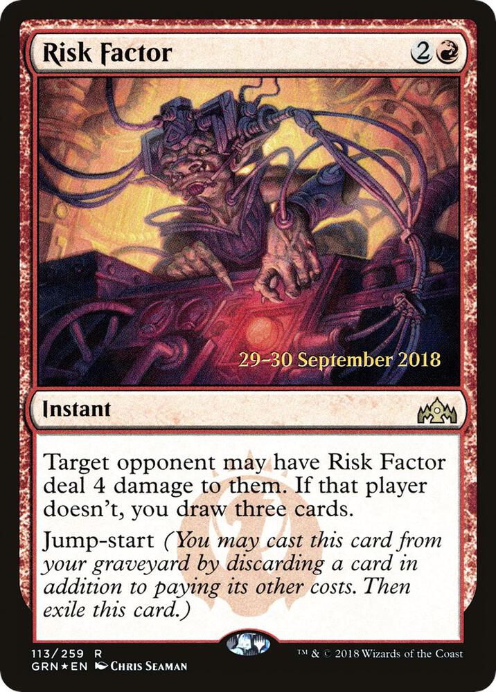 Risk Factor 113 card from Prerelease Cards