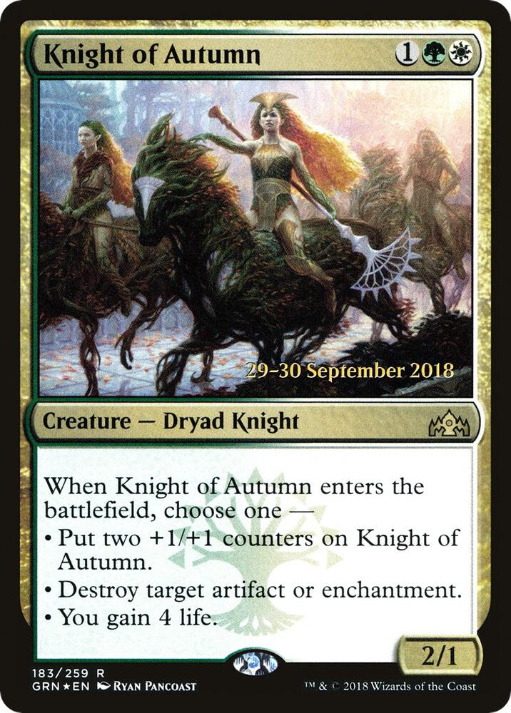 Knight of Autumn 183 card from Prerelease Cards