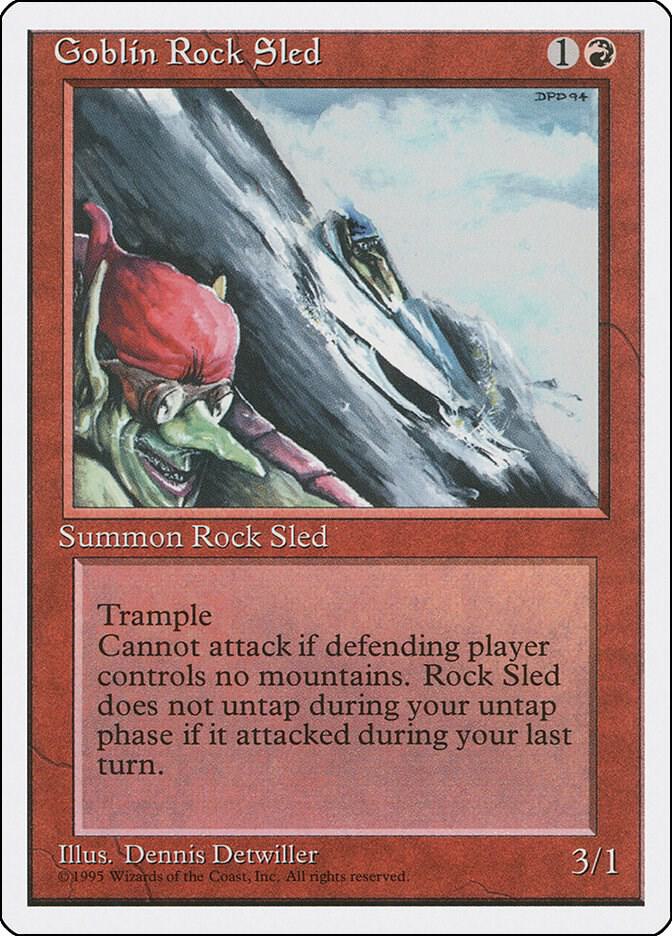 Goblin Rock Sled card from Fourth Edition