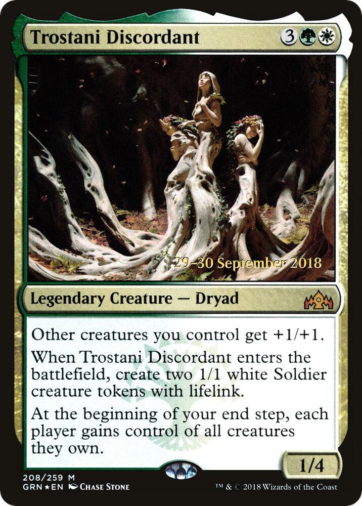 Trostani Discordant 208 card from Prerelease Cards