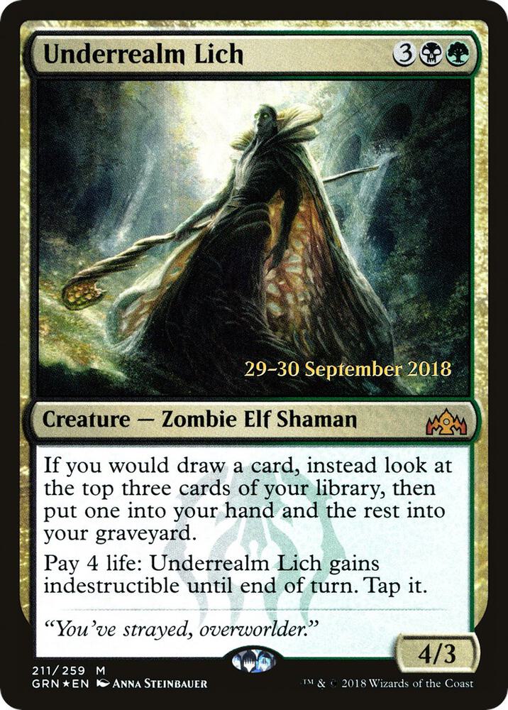 Underrealm Lich 211 card from Prerelease Cards