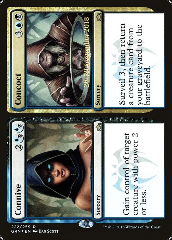 Connive // Concoct 222 card from Prerelease Cards