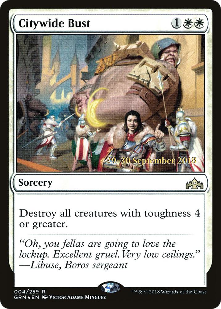 Citywide Bust 4 card from Prerelease Cards