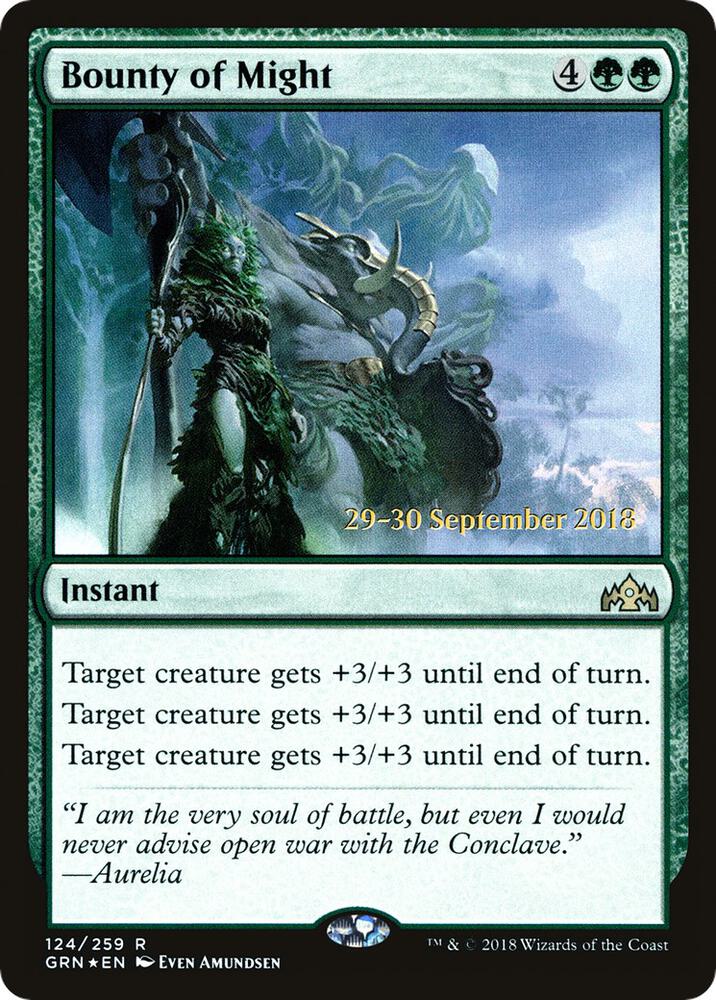 Bounty of Might 124 card from Prerelease Cards