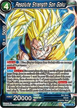 Resolute Strength Son Goku BT5-030 card from Miraculous Revival