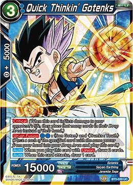Quick Thinkin' Gotenks BT5-039 card from Miraculous Revival