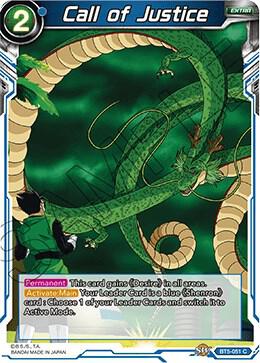 Call of Justice BT5-051 card from Miraculous Revival