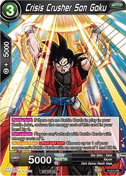 Crisis Crusher Son Goku P-074 card from Promotion Cards