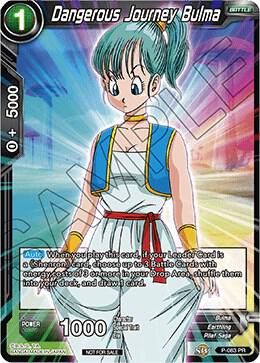 Dangerous Journey Bulma P-083 card from Promotion Cards