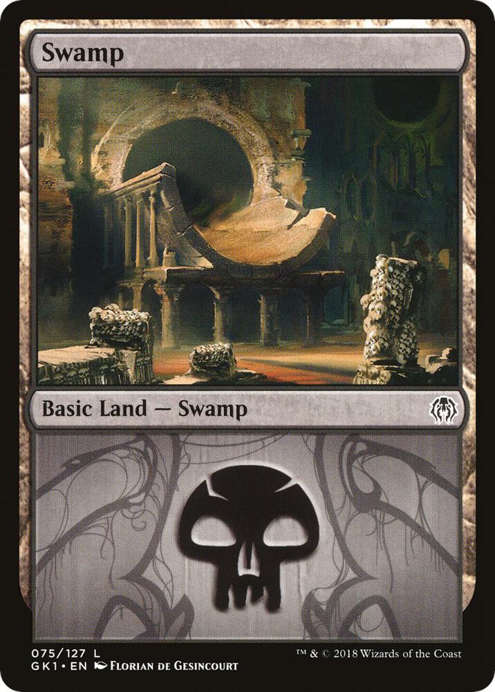 Swamp 75 card from Guilds of Ravnica: Guild Kits