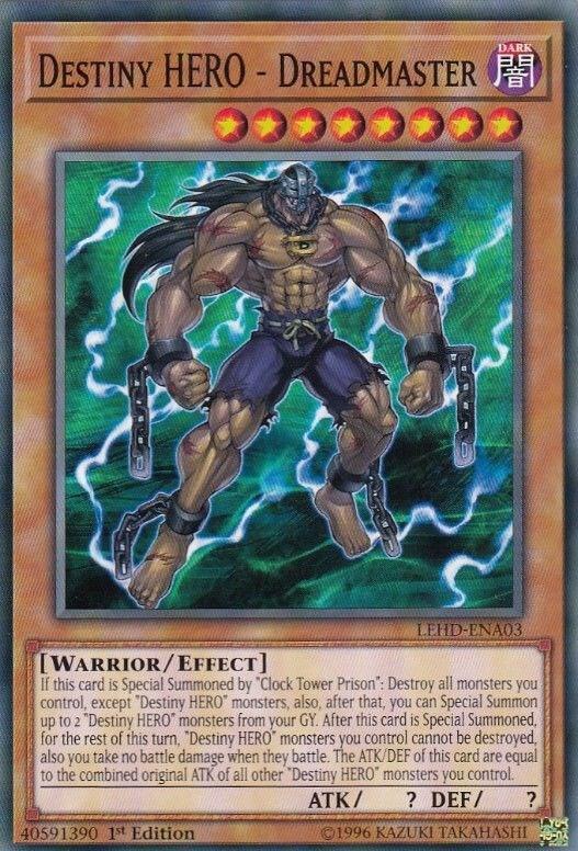 Destiny HERO - Dreadmaster LEHD-ENA03 card from Legendary Hero Decks