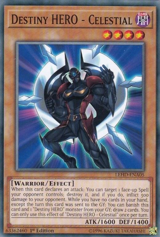 Destiny HERO - Celestial LEHD-ENA05 card from Legendary Hero Decks