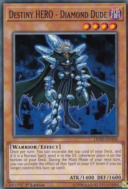 Destiny HERO - Diamond Dude LEHD-ENA06 card from Legendary Hero Decks