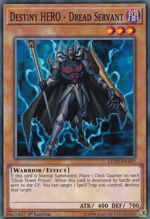 Destiny HERO - Dread Servant LEHD-ENA07 card from Legendary Hero Decks