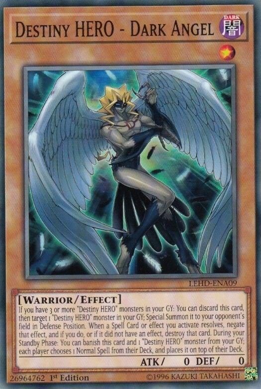 Destiny HERO - Dark Angel LEHD-ENA09 card from Legendary Hero Decks