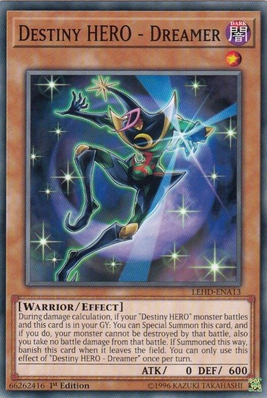 Destiny HERO - Dreamer LEHD-ENA13 card from Legendary Hero Decks