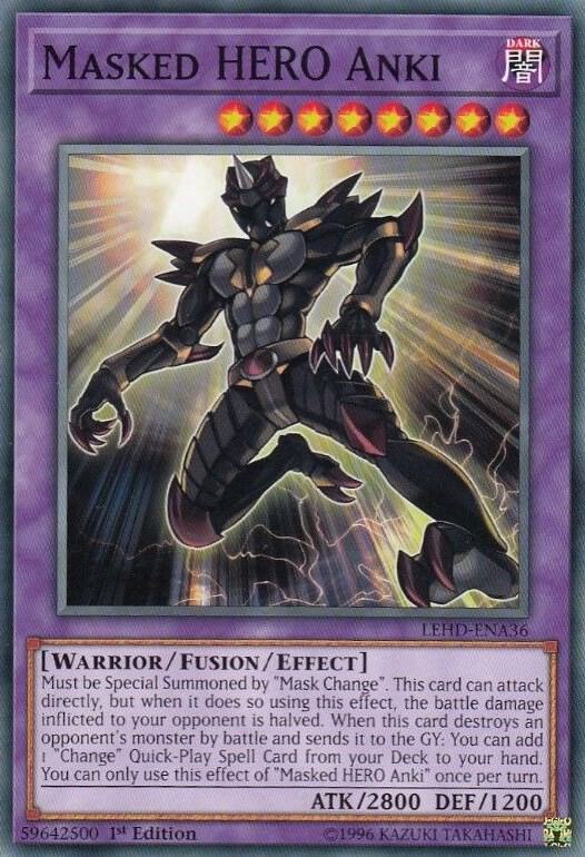 Masked HERO Anki LEHD-ENA36 card from Legendary Hero Decks