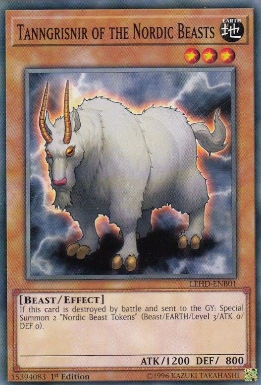 Tanngrisnir of the Nordic Beasts LEHD-ENB01 card from Legendary Hero Decks